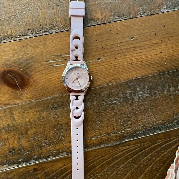 Coach Accessories Pink Womens Coach Maddy Silicone Watch